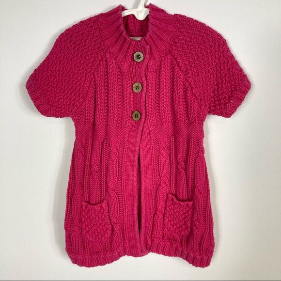 Jillian’s Closet Girl's Pink Button Up Short Sleeve Sweater Size 4T - Picture 1 of 8